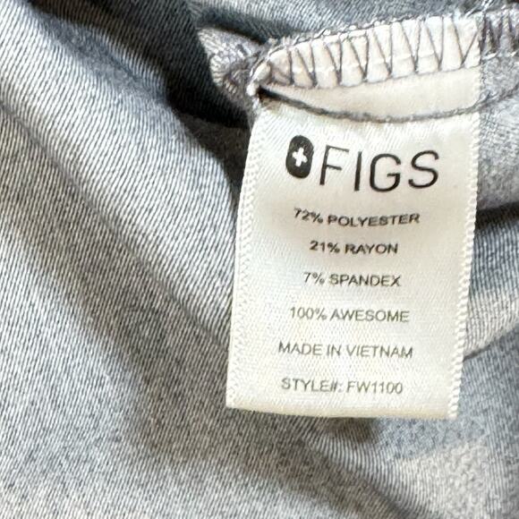 FIGS Casma Three-pocket Scrub Top Womens Sz XS Gray Stretch FW1100 - Picture 6 of 7